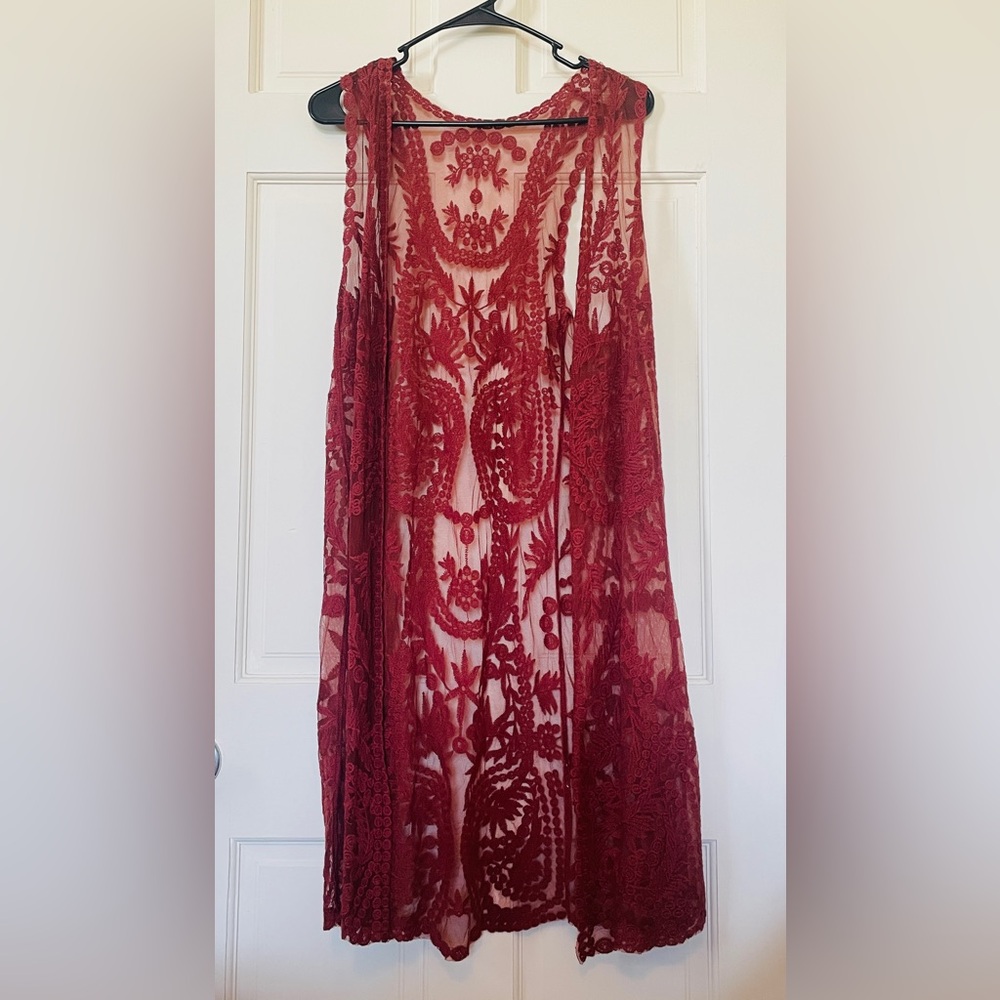 Anthropologie Bohemian Lace Duster Size Small - Picture 3 of 4